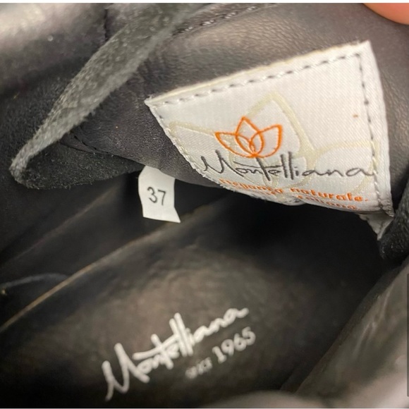 Montelliana Alce Suede Hiking Ankle Boots in Black Size 7 - Picture 9 of 11